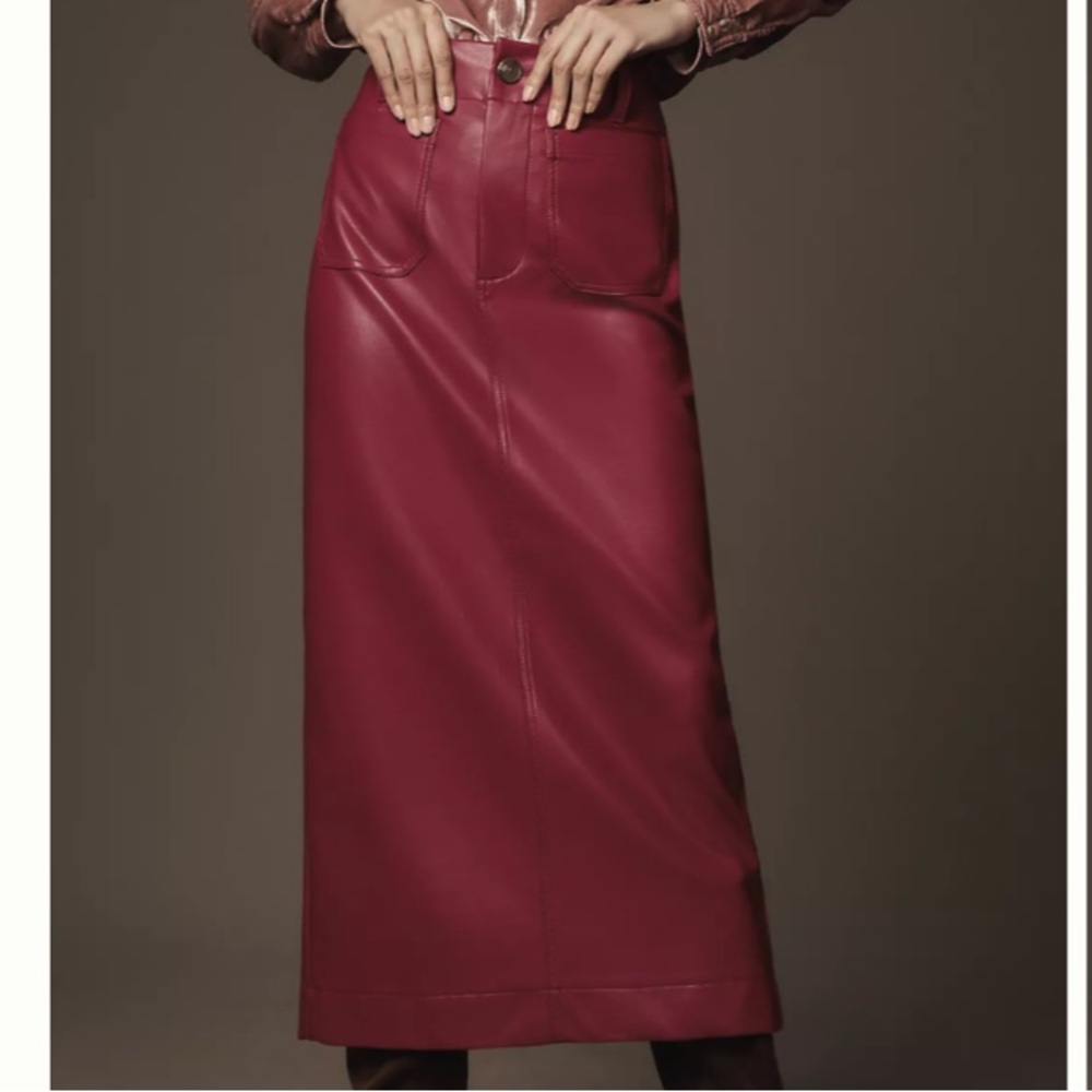 The Colette Maxi Skirt by Maeve: Faux-Leather Edition